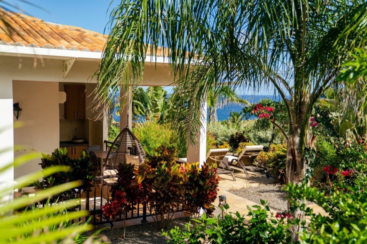 A garden cottage at Golden Rock Resort